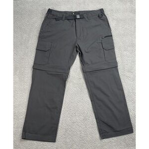 The BC Clothing Co Men's XLx30 Convertible Hiking Pants Gray Zip Off Cargo